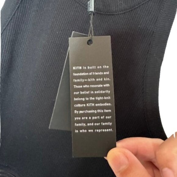 Kith black Massi micro-rib cropped tank top size M NWT - Picture 8 of 8